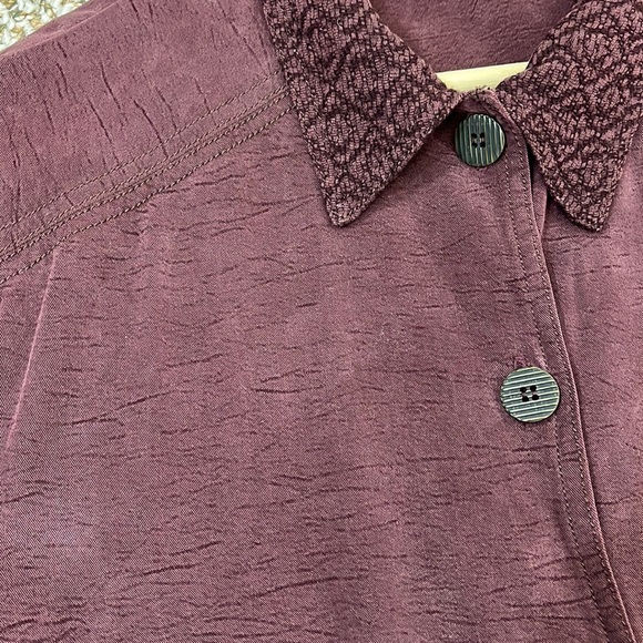 CYNTHIA MAX CASUAL COAT LIGHTWEIGHT RAYON PLUM COLORED SIZE XL - Picture 12 of 12